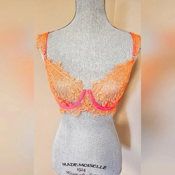 LINGaDORE Bra Lace Calypso Coral Band size 32 D - Picture 1 of 10